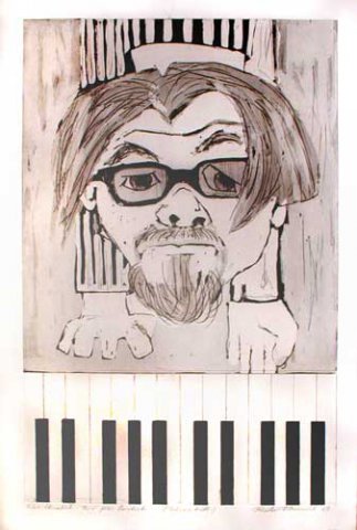 Selvportrett ved piano